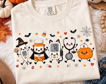 Halloween-sjuksköterska png, Halloween CNA png, läskig sjuksköterska png, höstsjuksköterska png, sjuksköterskestudent png