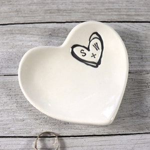 Heart, Ring Holder, Ring Dish, Personalized, Engagement Gift, Gift for Her, Custom Anniversary Gift, Wedding Gift image 8