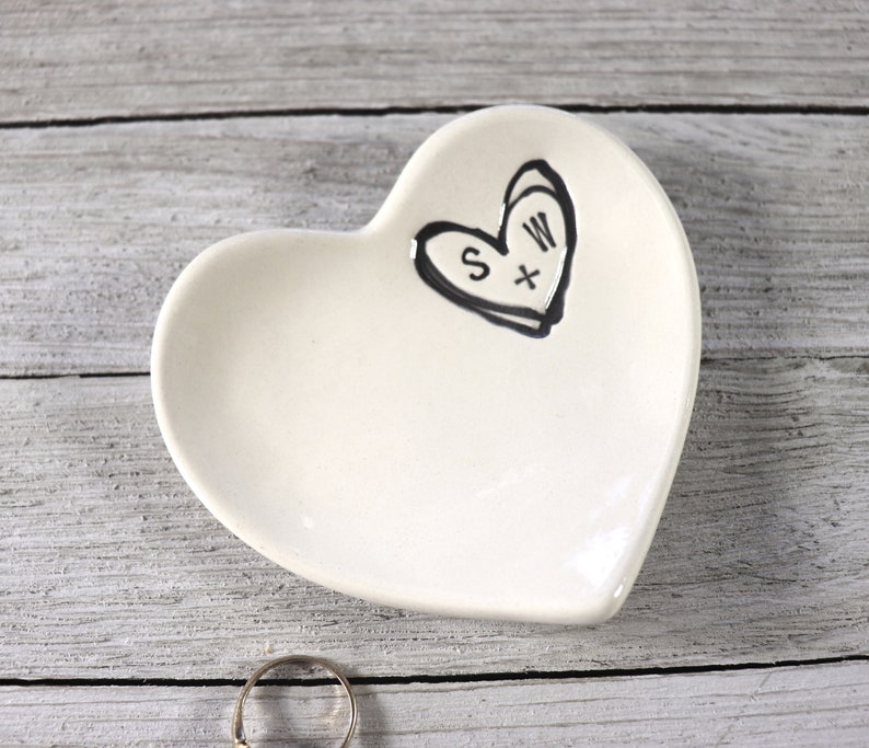 Heart, Ring Holder, Ring Dish, Personalized, Engagement Gift, Gift for Her, Custom Anniversary Gift, Wedding Gift image 8