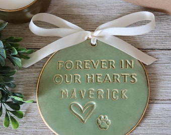 Personalized Pet Memorial Ornament | Handmade Ceramic Keepsake