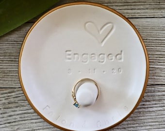 Ring Dishes Engagement, Ring Holder, Personalized  Gift for Her, Engagement Gifts,