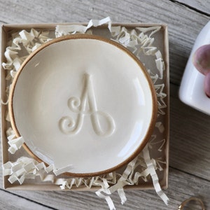 Ring Dish, Ring Holder, Letter Dish, Gift for Her, Small, CLEARANCE image 2