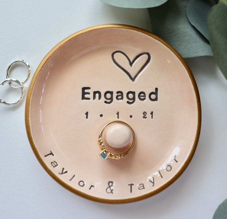 Engagement Gift Ring Dish Wedding Ring Holder Wedding Gift Etsy