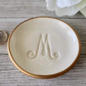 Ring Dish, Ring Holder, Letter Dish, Gift for Her, Small, CLEARANCE image 4