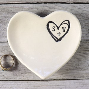 Heart, Ring Holder, Ring Dish, Personalized, Engagement Gift, Gift for Her, Custom Anniversary Gift, Wedding Gift image 4