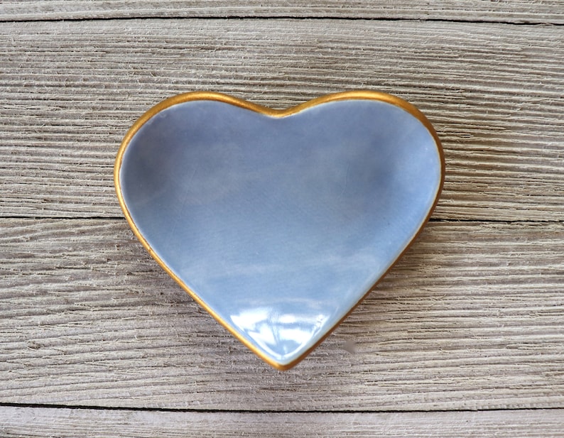 Heart, Engagement Party Favor, Ring Holder, Ring Dish, Light Blue, Baby Shower Guest Gift or Bridesmaid Gift image 8