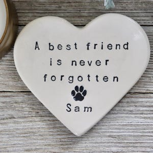 Dog Sympathy Gift | Pet Memorial Gift | Loss of Pet Gift | A Best Friend is Never Forgotten - With Pet&#39;s Name