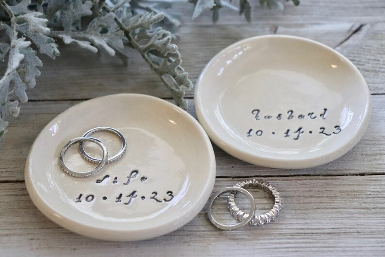 Bride to Be Gift, Ring Holder Gift Set, Bridal Shower Gift, Engagement or Wedding Gift, Husband and Wife Gift image 8