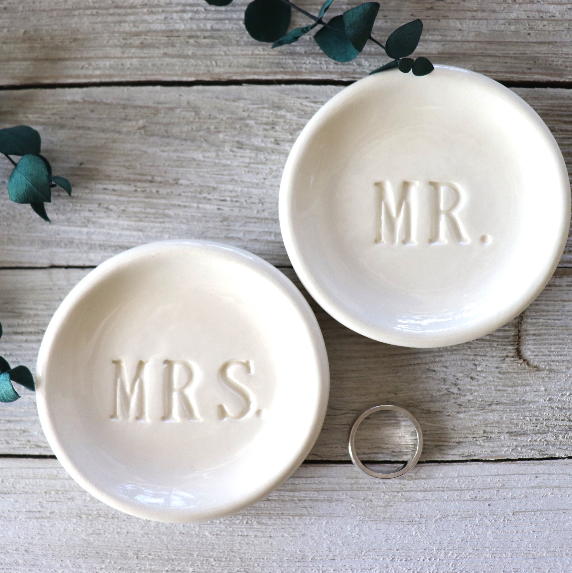 Jewelry Dish Mr and Mrs Gift Ring Dish Set Future Mrs Gift