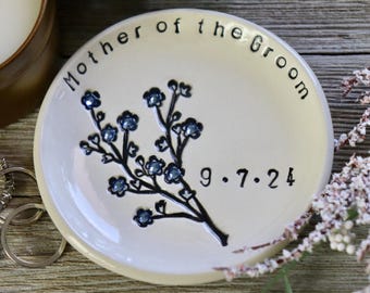 Jewelry Dish Personalized | Mother of the Groom Gift | Mother of the Bride Gift | Wedding Day Gift for Mom