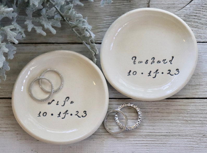 Bride to Be Gift, Ring Holder Gift Set, Bridal Shower Gift, Engagement or Wedding Gift, Husband and Wife Gift image 3