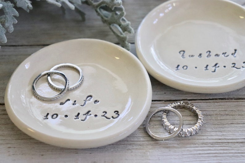 Bride to Be Gift, Ring Holder Gift Set, Bridal Shower Gift, Engagement or Wedding Gift, Husband and Wife Gift image 4