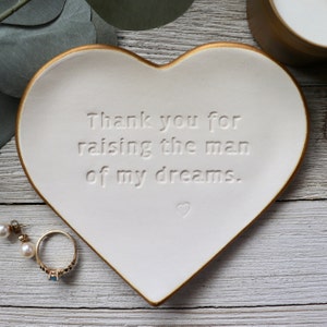 Herz, Ring Teller, danke für die Erhebung der Mann meiner Träume, Schwiegermutter Geschenk, einzigartige Mutter des Bräutigams Geschenk