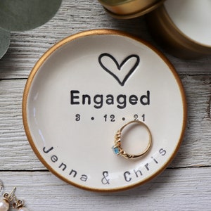 Engagement Gift, Ring Dish, Ring Holder, Personalized, Engagement Ring Dish, Bride To Be, Gift for Her image 8