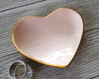 Ring Dish, Pink Heart, Bridesmaid Gift, Baby Shower Guest Gift, 3 Pack, Gift for Her, Ring Holder