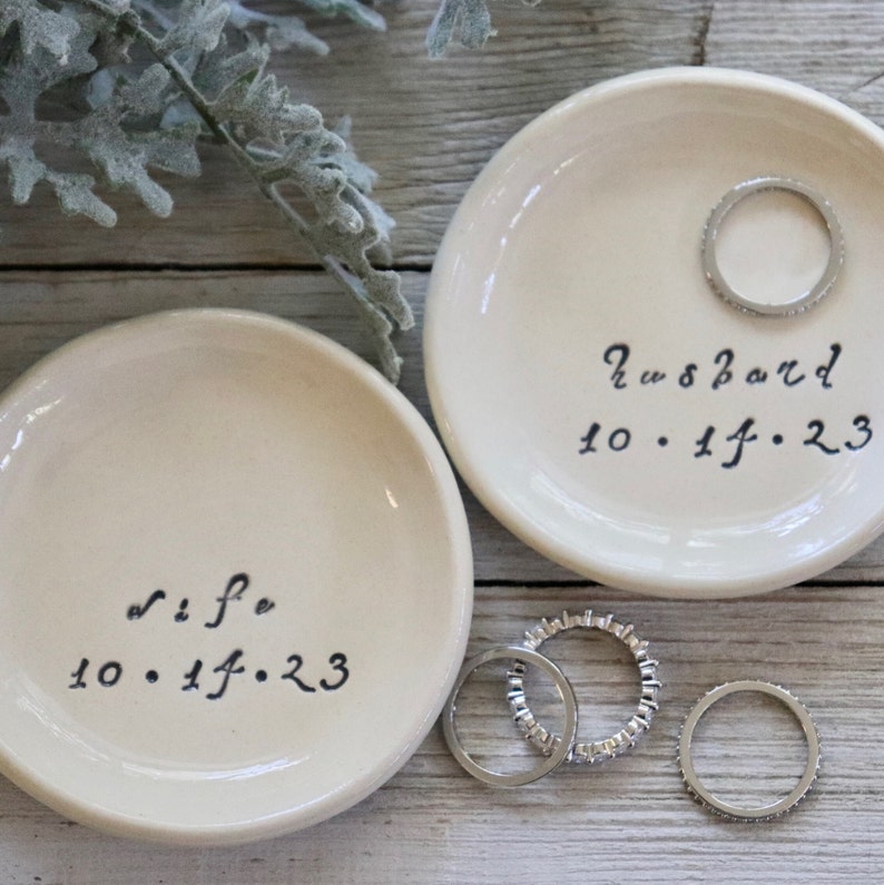 Bride to Be Gift, Ring Holder Gift Set, Bridal Shower Gift, Engagement or Wedding Gift, Husband and Wife Gift image 1