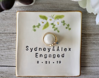 Unique Engagement Gift, Wedding Gifts Personalized, Ring Dish, Bridal Shower Gift, Unique Custom Gift for Couple