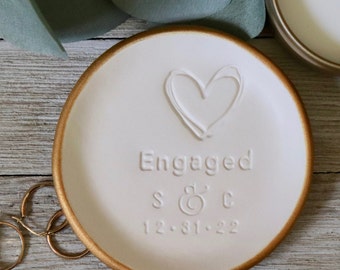 Ring Dish Personalized, Ring Dish Engagement, Jewelry Dish, Trinket Dish, Ring Holder