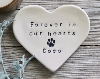 Custom Pet Sympathy Gift | Pet Memorial Gift | Loss of Pet Gift | Forever in our Hearts - With Pet's Name