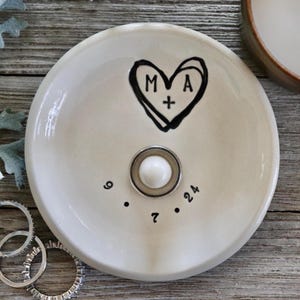 Ring Holder, Personalized Ring Dish, Wedding, Gift, Ring Cone, Engagement Gift or Bridal Shower Gift, Made to Order