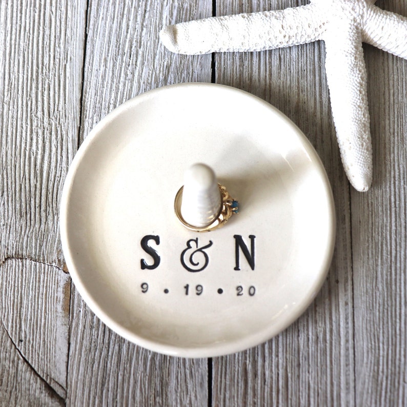 Personalized Ring Dish Engagement Ring Holder Wedding Gift Etsy