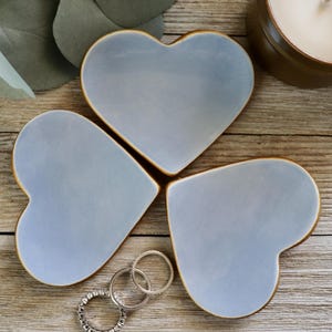 Heart, Engagement Party Favor, Ring Holder, Ring Dish, Light Blue, Baby Shower Guest Gift or Bridesmaid Gift