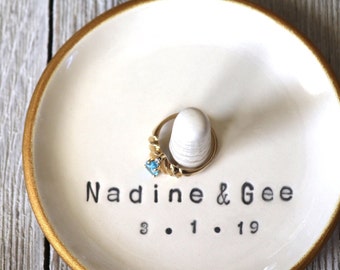 Ring Holder, Personalized Engagement Gift, Gift for Couple, Personalised, Custom Wedding Gift