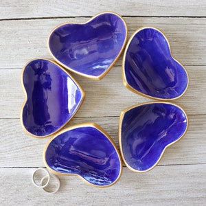 Heart Ring Holder, Ring Dish, Dark Blue, Bridesmaid Gift or Housewarming Gift, Gift Boxed, IN STOCK image 10