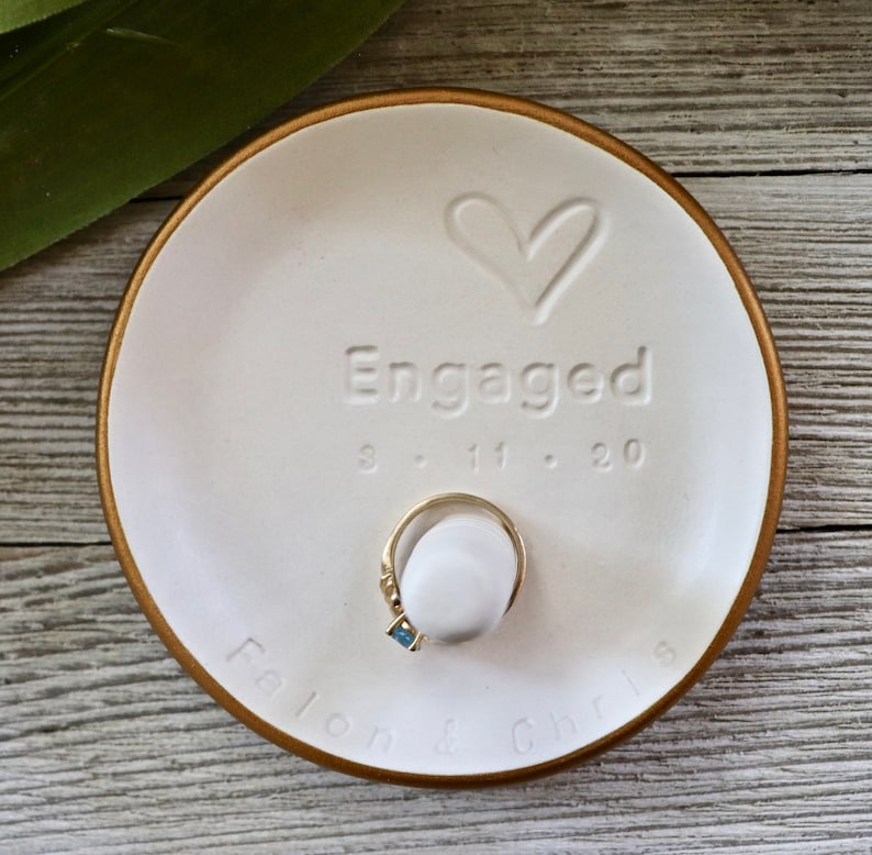 Personalized Gift for Her Ring Dishes Engagement Engagement Gifts, Ring Holder