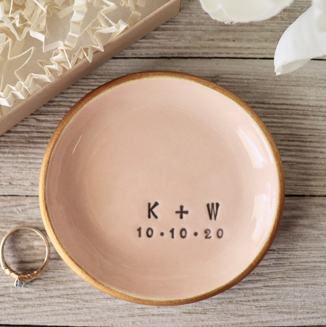Wedding Gift Personalized Ring Dish 1st Anniversary Gift for - Etsy