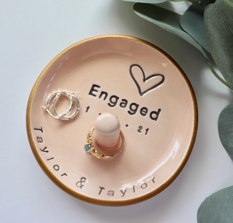Engagement Gift Ring Dish Wedding Ring Holder Wedding Gift Etsy