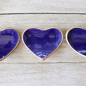 Heart Ring Holder, Ring Dish, Dark Blue, Bridesmaid Gift or Housewarming Gift, Gift Boxed, IN STOCK image 7