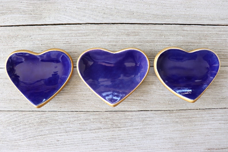 Heart Ring Holder, Ring Dish, Dark Blue, Bridesmaid Gift or Housewarming Gift, Gift Boxed, IN STOCK image 7