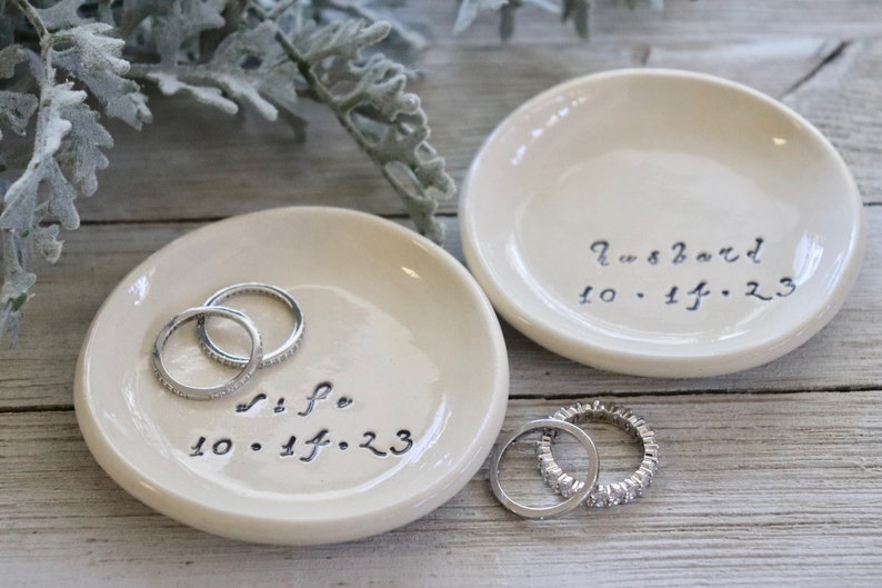 Bride to Be Gift, Ring Holder Gift Set, Bridal Shower Gift, Engagement or Wedding Gift, Husband and Wife Gift image 2