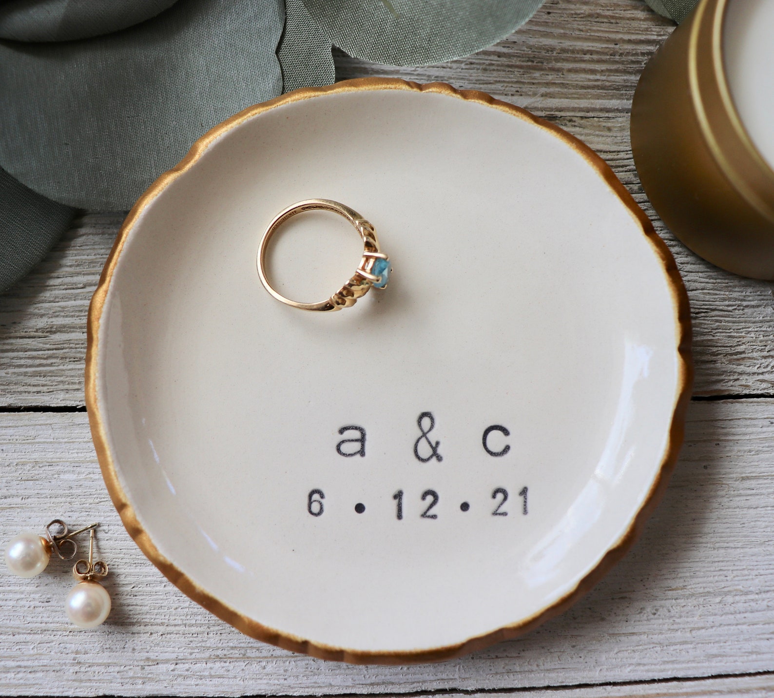 Ring Dish Personalized Ring Dishes 7th Anniversary Gift Etsy