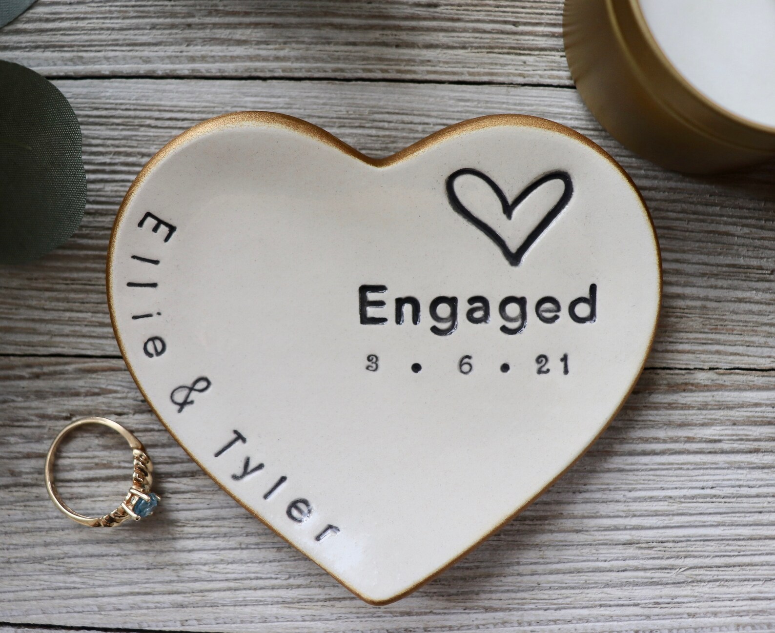 Custom Engagement Gift Personalized Engagement Ring Holder Etsy
