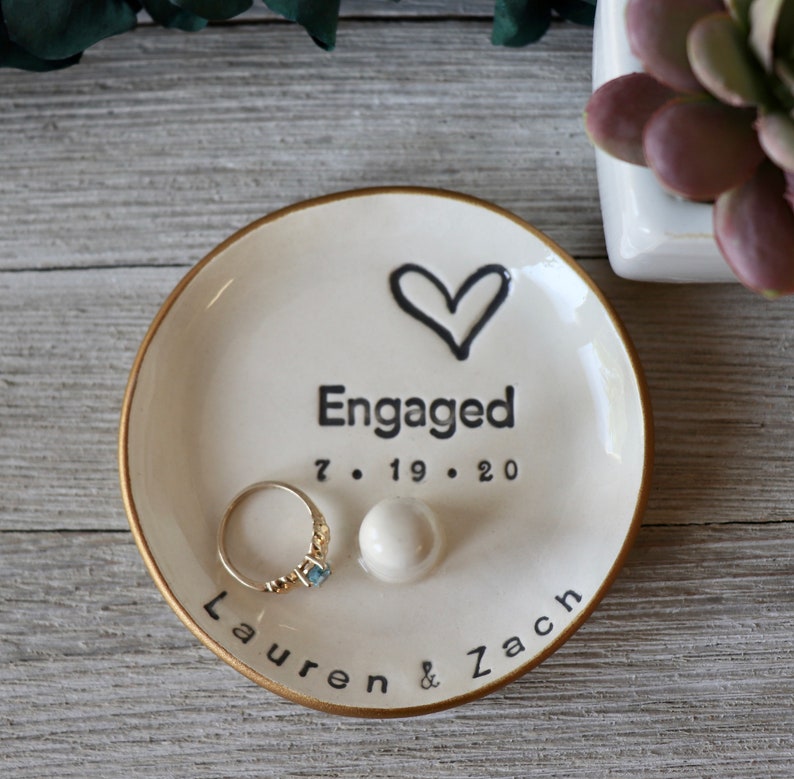 Engagement Ring Holder Personalized Ring Dish Gift for Etsy