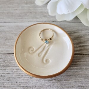 Ring Dish, Ring Holder, Letter Dish, Gift for Her, Small, CLEARANCE image 6