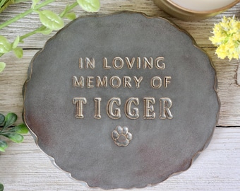 Custom Memory Stone | Pet Memorial Stone | Ceramic Garden Marker | Indoor Outdoor Pet Memorial | Pet Sympathy Gift