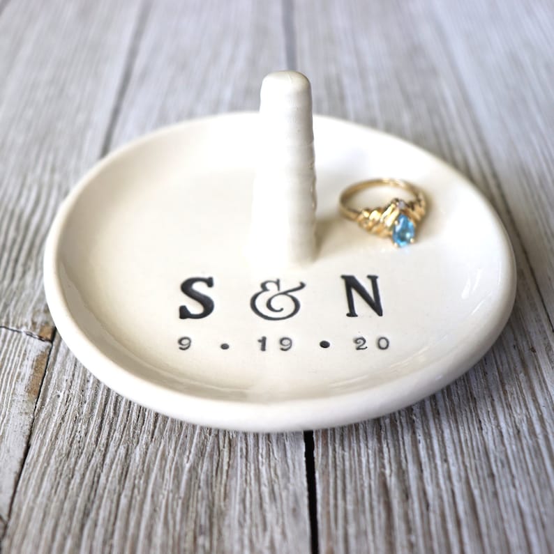 Personalized Ring Dish Engagement Ring Holder Wedding Gift Etsy