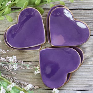 Ring Holder, Heart, Ring Dish, Purple Party Favor, Gift for Her, Gift Boxed
