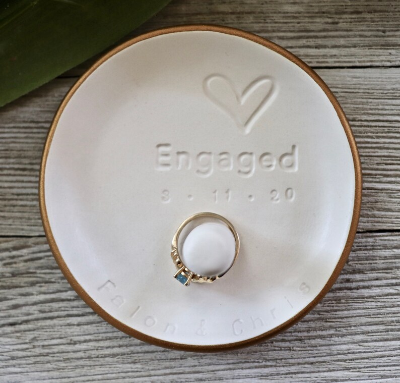 Personalized Gift for Her Ring Dishes Engagement Engagement Gifts, Ring Holder