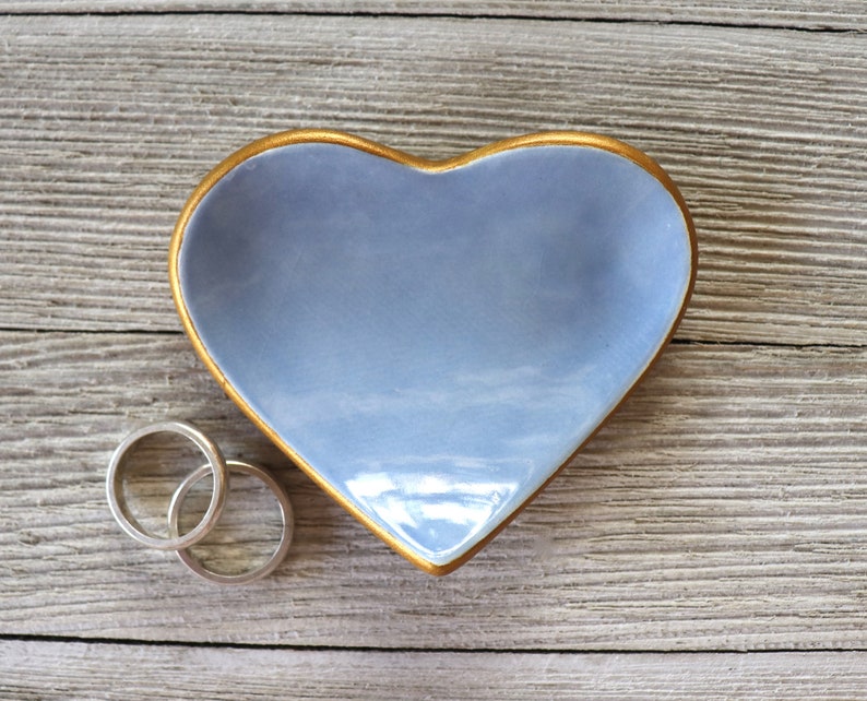Heart, Engagement Party Favor, Ring Holder, Ring Dish, Light Blue, Baby Shower Guest Gift or Bridesmaid Gift image 10