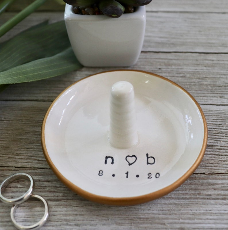 Ring Dish Ring Holder Engagement Gift Bridal Shower Gift Etsy