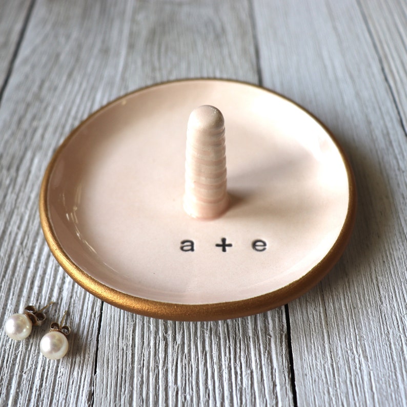 Ring dish, Ring Holders, Engagement gift, Bridal Shower gift, Pink ring dish, Wedding gift, Engagement Ring holder, ring cone, Unicorn dish image 9