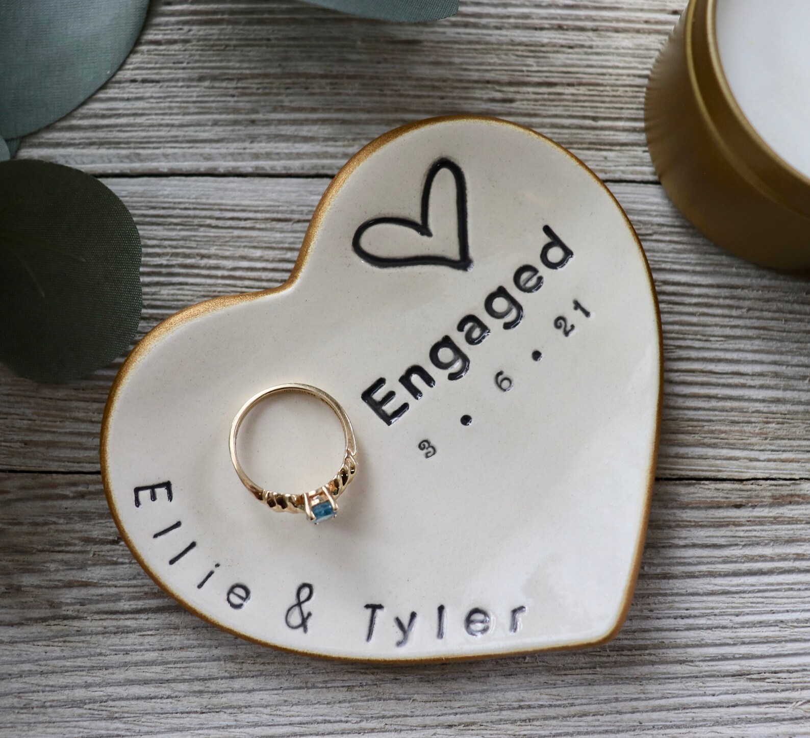 Custom Engagement Gift Personalized Engagement Ring Holder Etsy