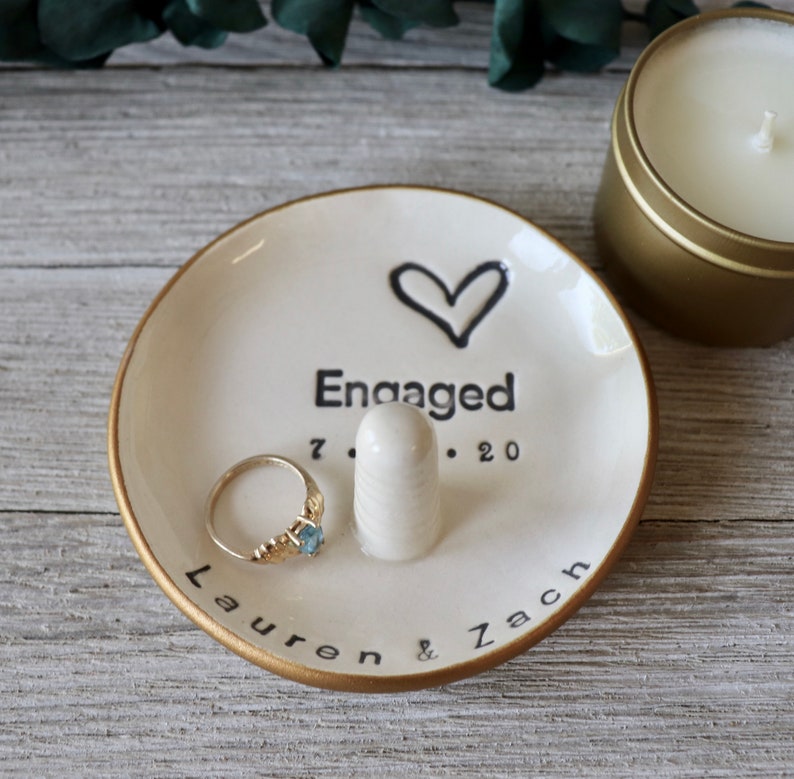 Engagement Ring Holder Personalized Ring Dish Gift for Etsy