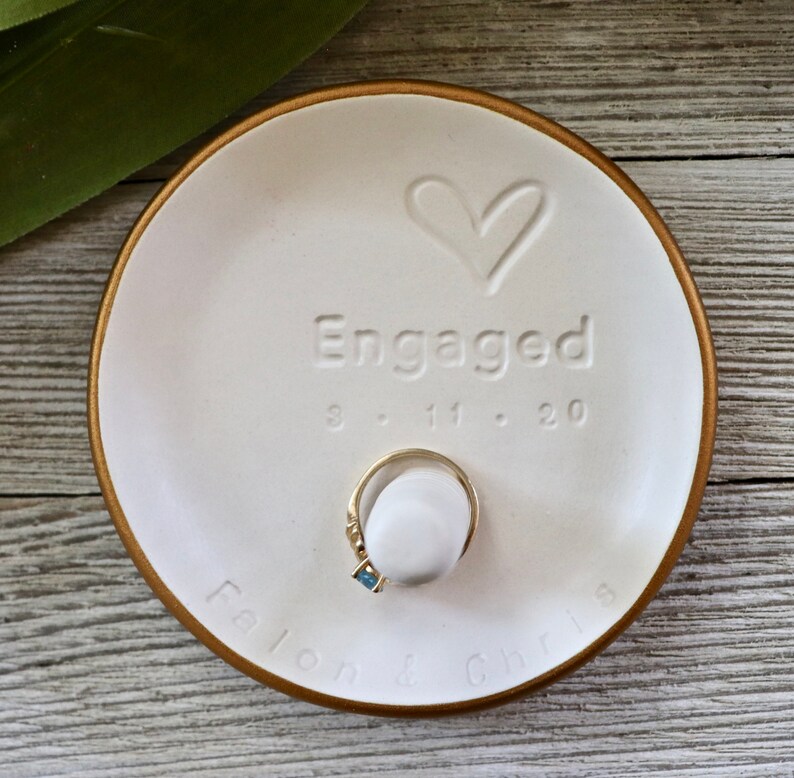 Personalized Gift for Her Ring Dishes Engagement Engagement Gifts, Ring Holder