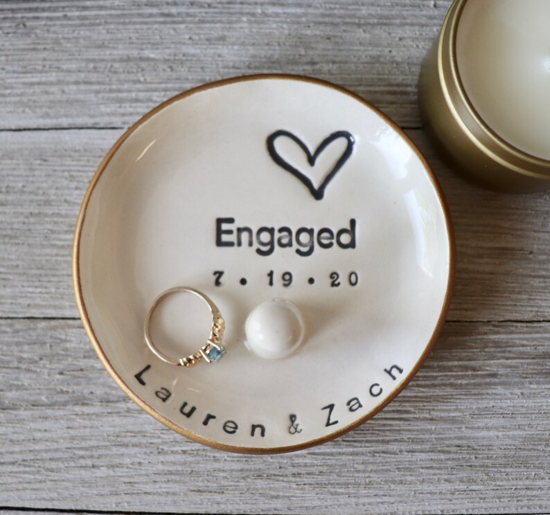 Engagement Ring Holder Personalized Ring Dish Gift for Etsy