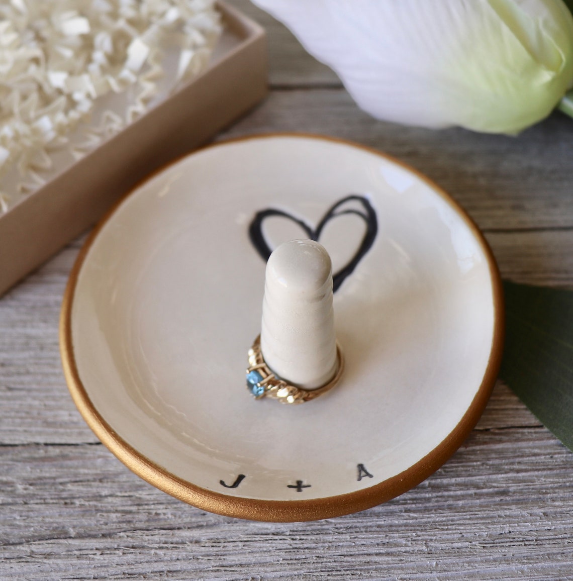 Custom Engagement Gift Ring Dish Jewelry Dish Bridal Shower - Etsy